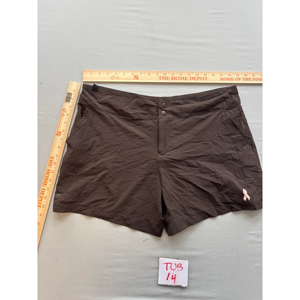 New Balance Womens Brown Athletic Shorts Large Breast Cancer Awareness